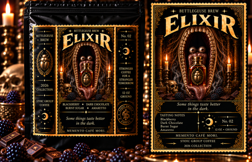 BETTLEGEUSE Elixir packaging, BETTLEGEUSE BREW 2026 Collection
